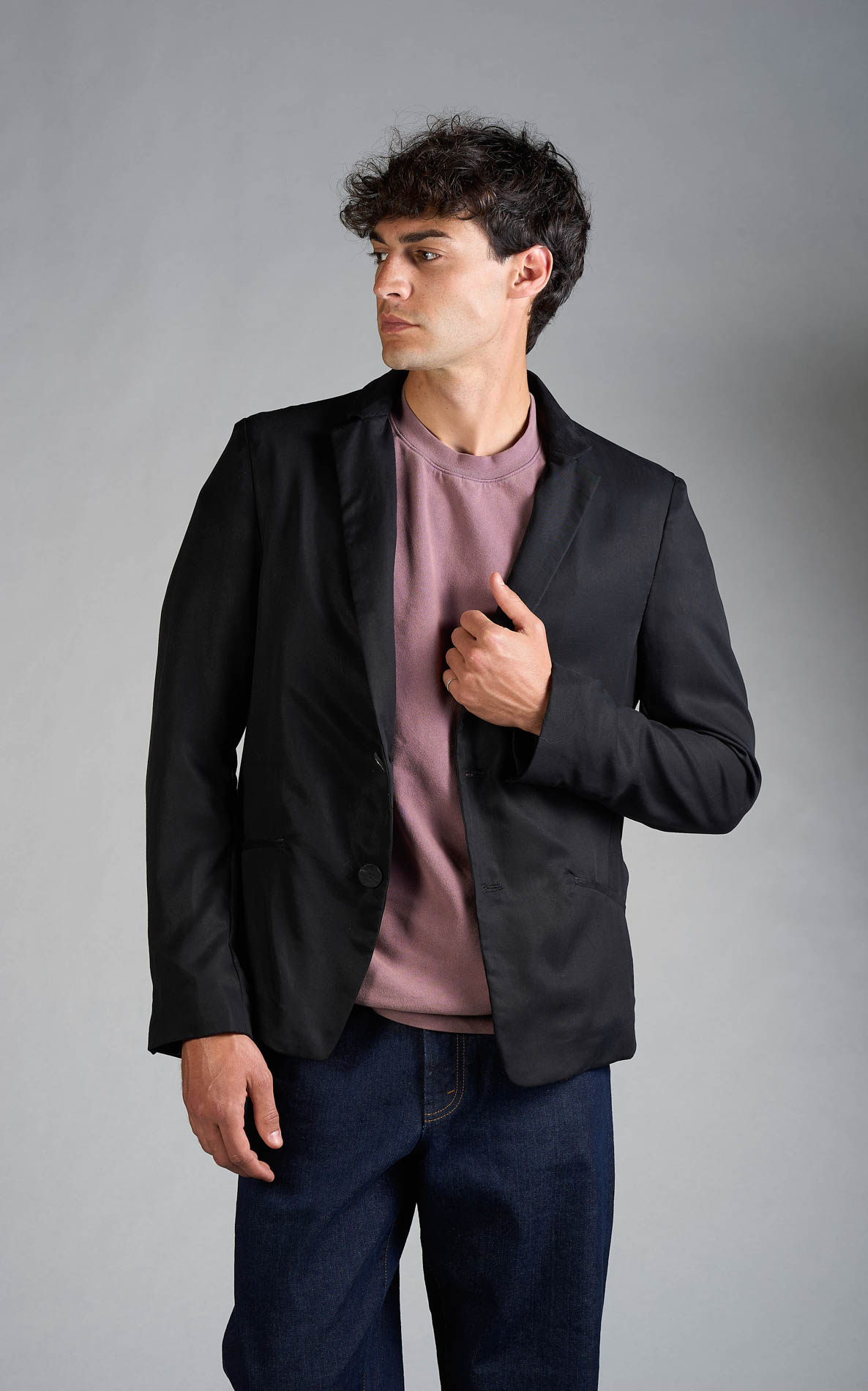 DANIELE BASTA LEATHER AND SILVER JACKET 
